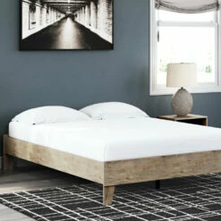 Signature Design By Ashley® Oliah - Natural - Queen Platform Bed Beds