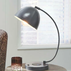 Ashley Furniture Austbeck - Gray - Metal Desk Lamp (1/cn)