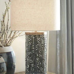 Ashley Furniture Dayo - Gray/gold Finish - Metal Table Lamp (1/cn)