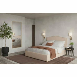 Budget 😉 Moe's Home Collection Zale King Bed Oatmeal Beds 😍 12 Moe's Home Collection Zale King Bed Oatmeal Beds