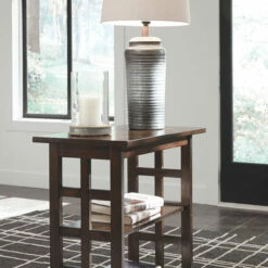 Flash Sale 🎉 Ashley Furniture Tables Braunsen - Brown - Chair Side End Table - Squared Sides ⭐ 18 Ashley Furniture Tables Braunsen - Brown - Chair Side End Table - Squared Sides