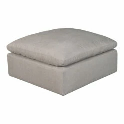 Moe's Home Collection Ottomans Terra Condo Ottoman Livesmart Fabric Light Grey