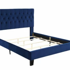 Emerald Home Navy Upholstered Bed, King Beds