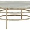 Signature Design By Ashley® Montiflyn - White/gold Finish - Round Cocktail Table Tables