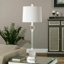 Accessories Uttermost Bordolano Polished Nickel Buffet Lamp