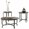 Ashley Furniture Tables Ferlin - Dark Brown - Occasional Table Set (3/cn)