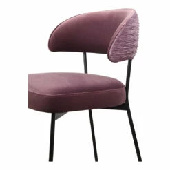 Moe's Home Collection Dolce Dining Chair Purple Velvet-m2 Chairs