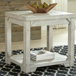 Ashley Furniture Fregine - Whitewash - Rectangular End Table