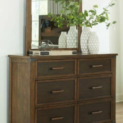 Benchcraft® Wyattfield - Two-tone - Dresser, Mirror, Panel Bed With 2 Storage Drawers Bedroom Sets
