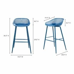 Best deal 😍 Moe's Home Collection Stools Piazza Outdoor Barstool Blue-m2 🧨 12 Moe's Home Collection Stools Piazza Outdoor Barstool Blue-m2