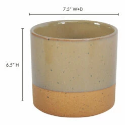 Moe's Home Collection Rustica Planter 6.5in Brown