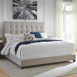 Ashley Furniture Dolante - Button Tufted - Upholstered Bed Beds