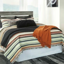 Signature Design By Ashley® Cazenfeld - Black/Gray - Panel Headboard Beds