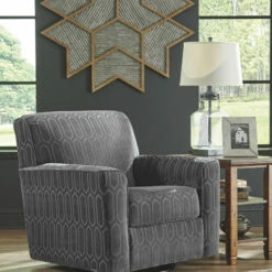 Ashley Furniture Zarina - Graphite - Swivel Accent Chair Chairs