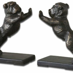 Uttermost Bulldogs Cast Iron Bookends, Set/2