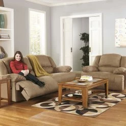 Signature Design By Ashley® Hogan - Mocha - 2 Pc. - Reclining Sofa, Recliner Reclining Furniture