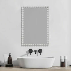 Hot Sale 🤩 Accessories Uttermost Serna White Vanity Mirror 🎁 9 Accessories Uttermost Serna White Vanity Mirror