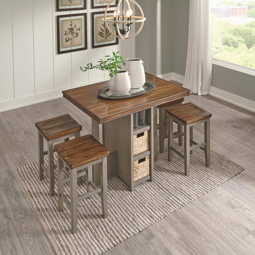 Flash Sale ⭐ Ashley Furniture Dining Room Sets Lettner - Gray/brown - Rect Drm Counter Tbl Set(5/cn) ✨ 12 Ashley Furniture Dining Room Sets Lettner - Gray/brown - Rect Drm Counter Tbl Set(5/cn)