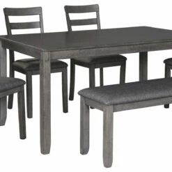 Ashley Furniture Bridson - Gray - Rect Drm Table Set (6/cn)