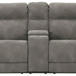 Ashley Furniture Next-gen Durapella - Slate - Pwr Rec Loveseat/con/adj Hdrst Loveseats