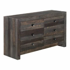 Moe's Home Collection Dressers Vintage 6 Drawer Dresser Grey