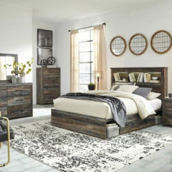 Signature Design By Ashley® Beds Drystan – Storage - Panel Bookcase Bed