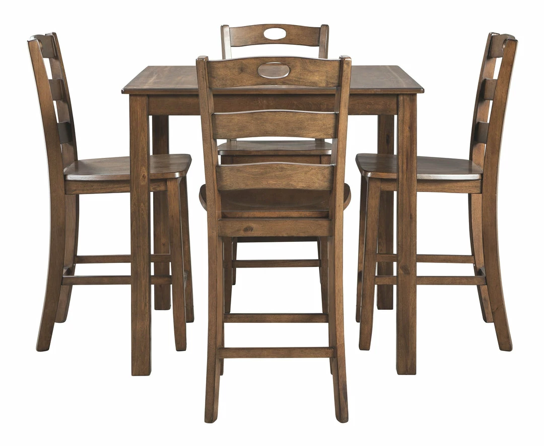 Coupon ๐ Ashley Furniture Hazelteen - Medium Brown - Square Counter Tbl Set (5/cn) ๐ 4 Ashley Furniture Hazelteen - Medium Brown - Square Counter Tbl Set (5/cn)