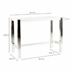 Moe's Home Collection Riva Countertable White Tables