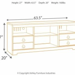 Ashley Furniture TV Stands Willowton - TV Stand With Fireplace Option