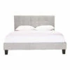 Moe's Home Collection Beds Eliza Queen Bed Light Grey Fabric