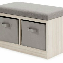 Ashley Furniture Blariden - Gray/natural - Storage Bench