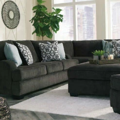 Outlet 🎁 Benchcraft® Living Room Sets Charenton - Charcoal - Sofa, Wedge, Loveseat Sectional, Ottoman With Storage 🧨 5 Benchcraft® Living Room Sets Charenton - Charcoal - Sofa, Wedge, Loveseat Sectional, Ottoman With Storage