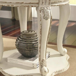Best Pirce ๐ Ashley Furniture Realyn - White/brown - Round End Table Tables ๐คฉ 13 Ashley Furniture Realyn - White/brown - Round End Table Tables