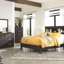 Signature Design By Ashley® Reylow - Dark Ultimate Best In Class Dresser, Mirror, Bookcase Bed