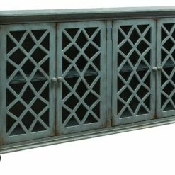 Ashley Furniture Cabinets Mirimyn - Antique Teal - Accent Cabinet - Vintage Finish