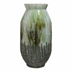 Moe's Home Collection Lindemann Ceramic Vase Green Table Decor