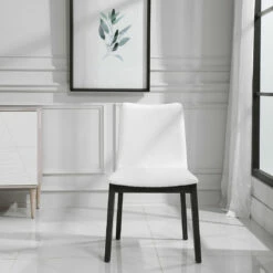 Uttermost Delano White Armless Chair S/2 Chairs