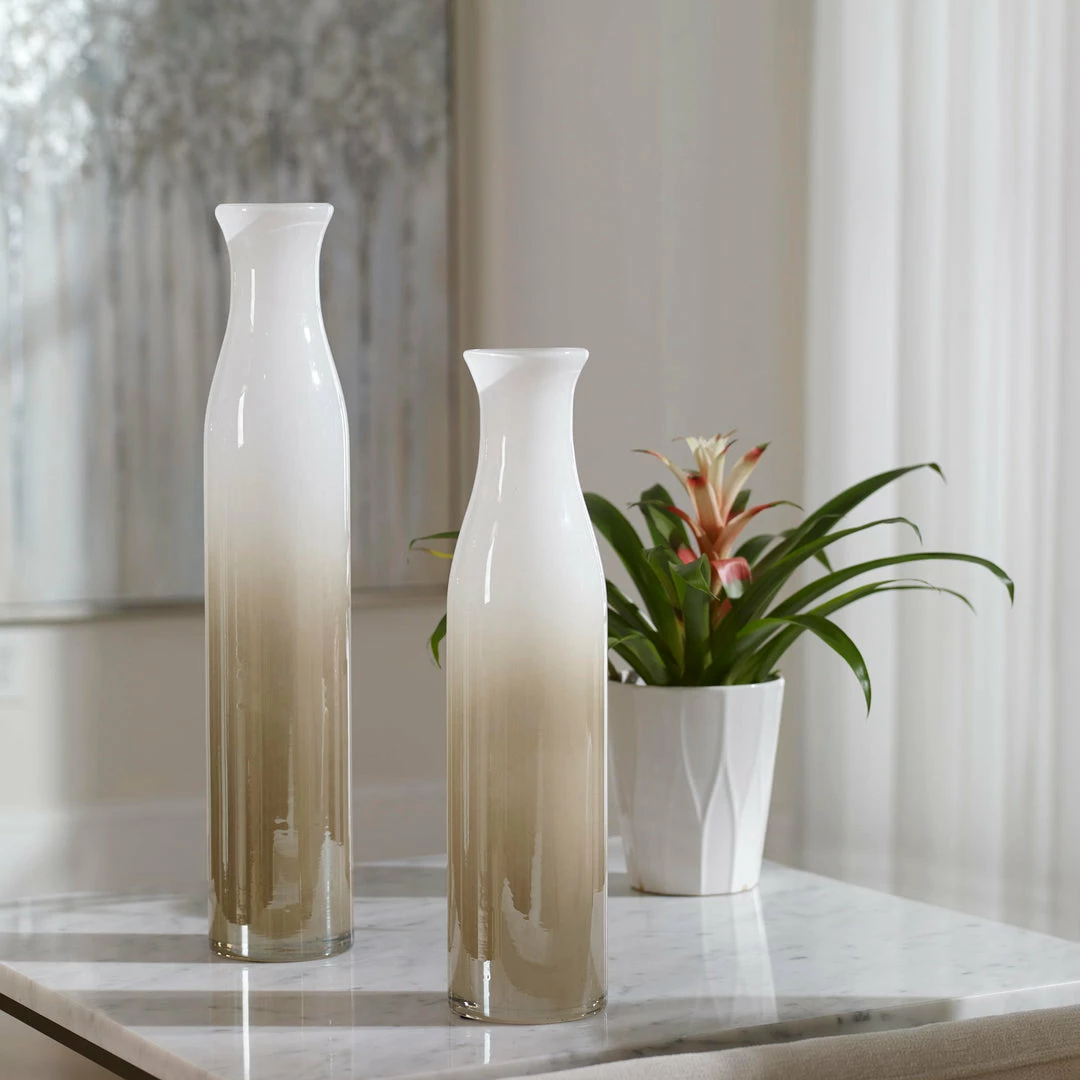 Budget ๐ Uttermost Blur Ivory Beige Vases, S/2 Table Decor โ 4 Uttermost Blur Ivory Beige Vases, S/2 Table Decor