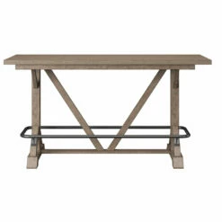 Emerald Home Benton Bar Height Trestle Table Brown / Dark Tables