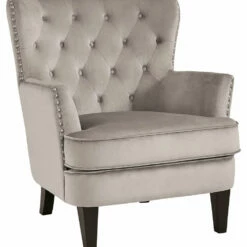 Ashley Furniture Romansque - Beige - Accent Chair - Bronze Finish Chairs