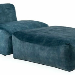 Moe's Home Collection Fireside Chair Azure
