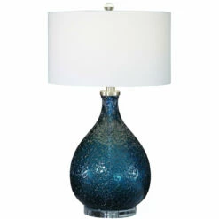 Uttermost Eline Blue Glass Table Lamp Accessories