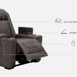 Ashley Furniture Hyllmont - Gray - Pwr Recliner/adj Headrest Reclining Furniture