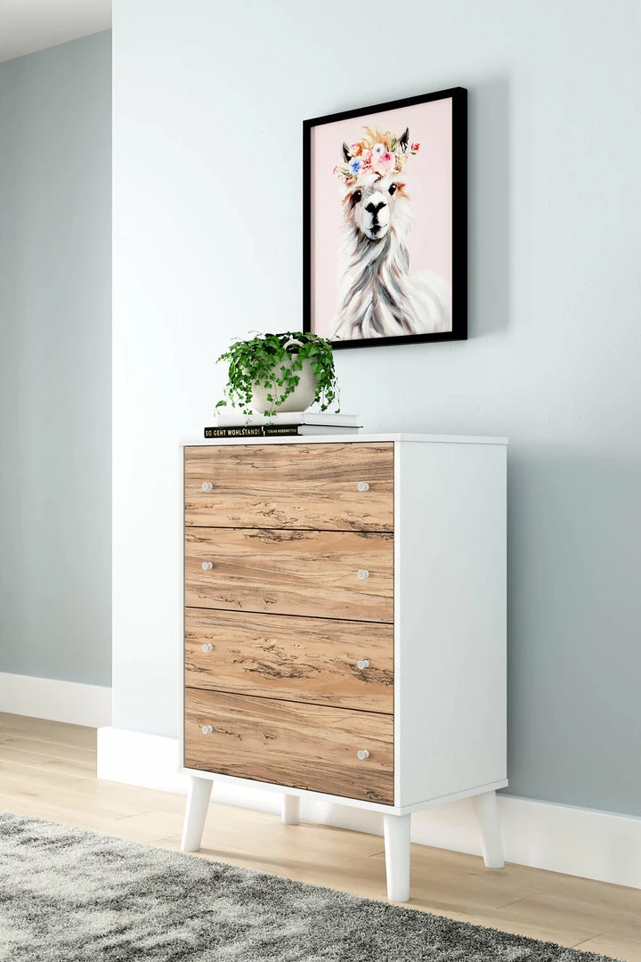 Hot Sale ❤️ Ashley Furniture Piperton - Brown / White - Four Drawer Chest 🎉 5 Ashley Furniture Piperton - Brown / White - Four Drawer Chest