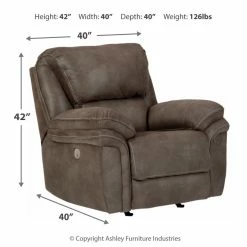 Ashley Furniture Trementon - Graphite - Power Rocker Recliner Reclining Furniture