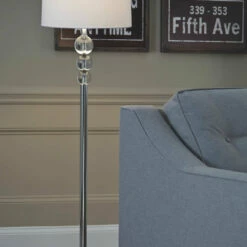 Ashley Furniture Accessories Joaquin - Clear/chrome Finish - Crystal Floor Lamp (1/cn)