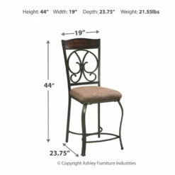 Ashley Furniture Glambrey - Dark Brown - Upholstered Barstool (4/cn) Stools