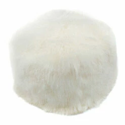 Moe's Home Collection Accessories Lamb Fur Pouf Natural