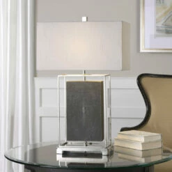 Accessories Uttermost Sakana Gray Textured Table Lamp