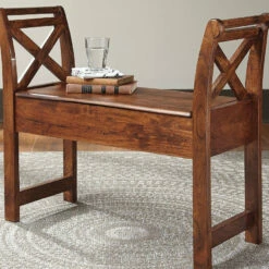 Ashley Furniture Abbonto - Warm Brown - Accent Bench Benches